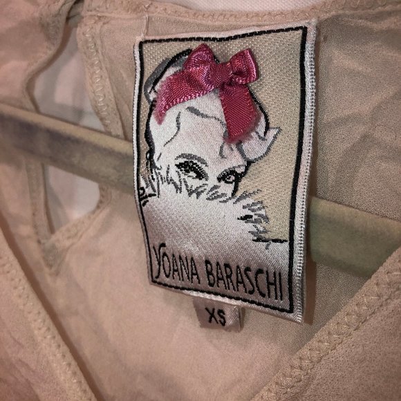 Yoana Baraschi ruffled romantic circles shimmery top XS - Picture 2 of 4